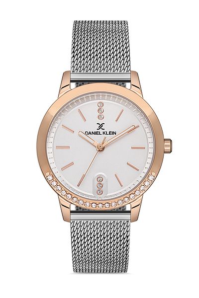 Daniel Klein New Model Rose/Metallic Wicker Bracelet Women Wrist Watch
