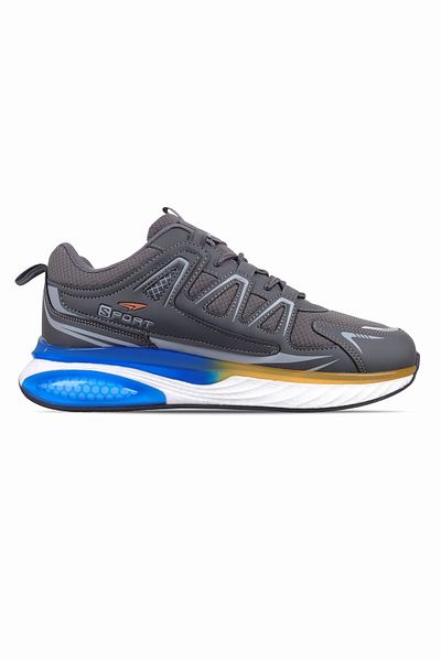 Lal Shoes & Bags Alene Men's Lace-Up Sports Shoes-Smoked