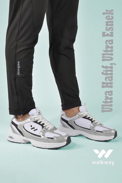 WALKWAY Run M Λευκό-μαύρο Unisex Sneakers – Ελαφρύ, εύκαμπτο και άνετο σχέδιο