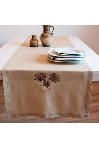 Homelux Aler de Masa 50X350 Cm 50% In 40% Bumbac Bej