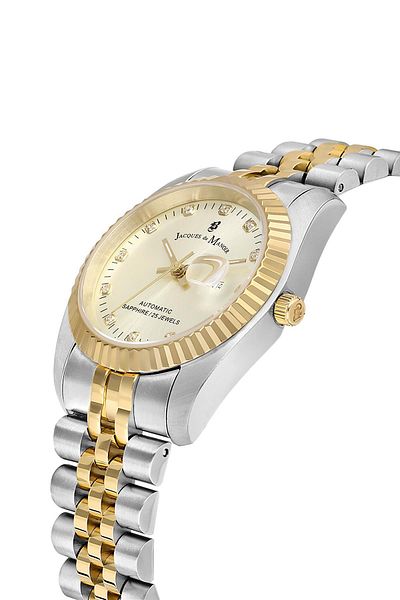 JACQUES DU MANOIR JWL04115 - Sellita SW100 (25 Jewels) ساعة يد نسائية سويسرية مصنوعة بآلية أوتوماتيكية