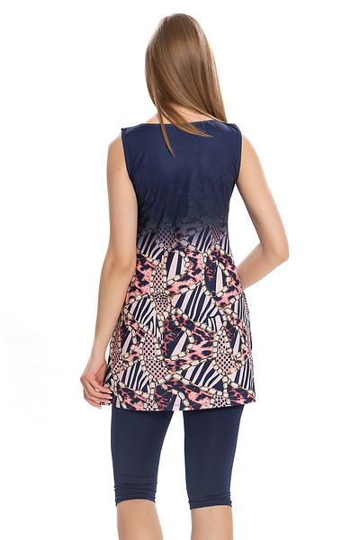 REMSA Μαγιό μηδενικού μανίκι ημικαλυμμένο 160-02 Navy Blue