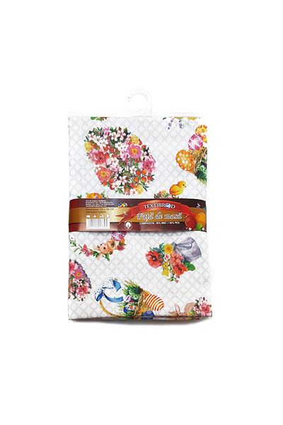 Homelux Tablecloth Easter 135X220 Cm 50% Cotton Multicolor