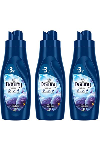 downy Concentrate Valley Dew Fabric Softener, Pack of 3 x 1L
