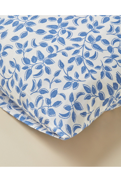 English Home Leaf Harmony Easy-Iron 2-Piece Pillow Case 50X70 cm Blue
