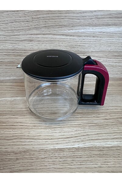 Karaca Glass Tea XL 2 in 1 Cam Çay Makinesi Kırmızı cam demlik