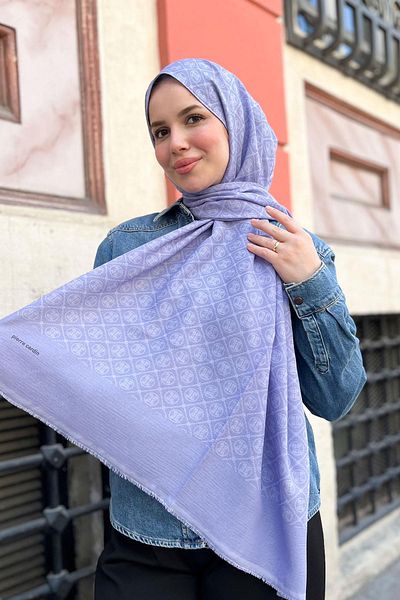 Pierre Cardin Elegans Monogram Shawl - 1090700 -992 - Purple