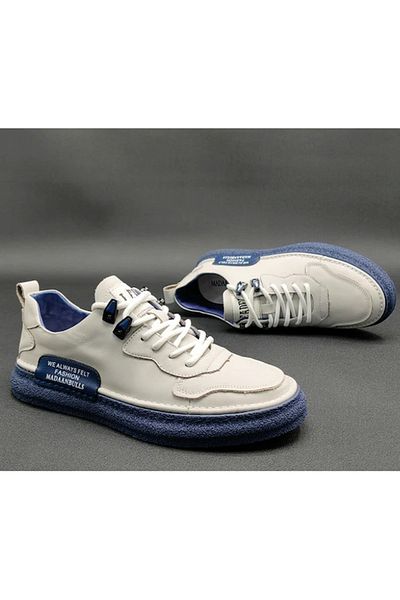 AyShop Men's Casual Sports Stylish Clothing Style Fashion Gray-Blue Shoes