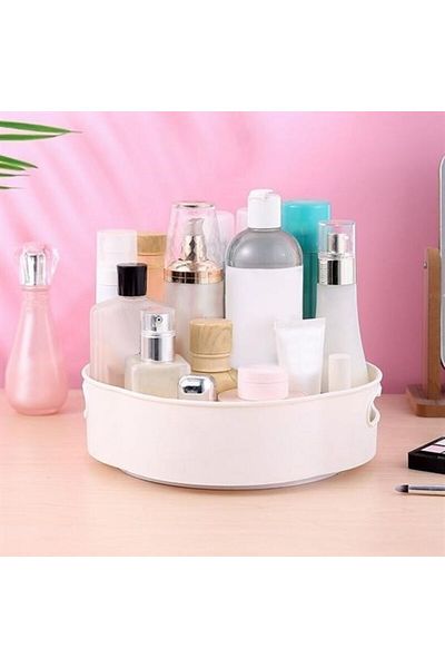 ForWhat 360 Rotating Round Presentation Serving Catering Organizer Tray for Office Home Office Summer