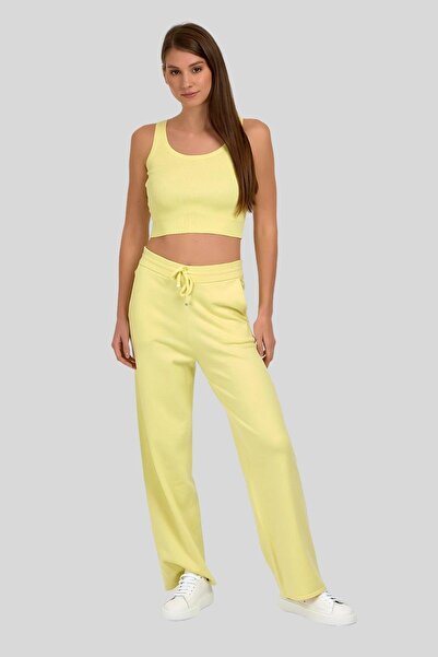 HUGO Kadın Triko Pantolon Sarı