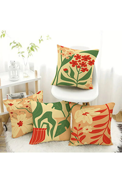 milroma Ανοιξιάτικη Συλλογή 4 τεμαχίων Διακοσμητικά Καλύμματα Μαξιλαριών 43x4...