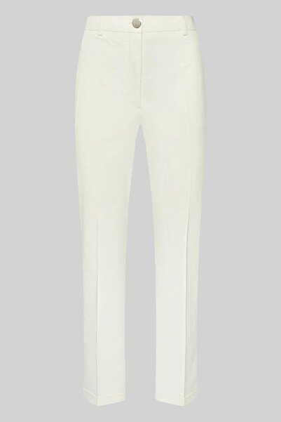 BOSS Kadın Regular Fit Tachinoa Kumaş Pantolon Beyaz