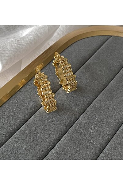 H&S AKSESUAR IŞIL IŞIL ZİRKON TAŞLI MERS KÜPE