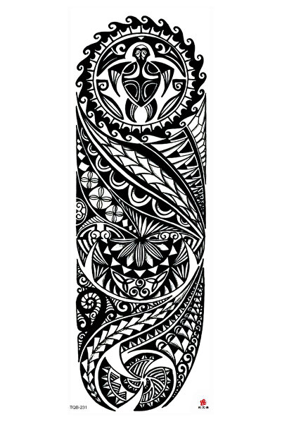 BP Tattoo Maori Kol Dövmesi Kol Kaplama Tribal Dövme Tattoo