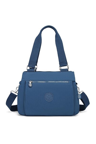 SMART BAGS Smartbags Kırinkıl Kumaş Kadın Omuz Çantası 2022-1125 Lacivert