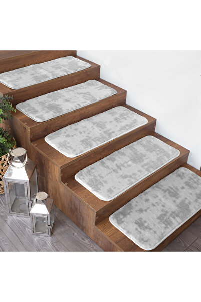 EUROBANO Sadiva Doğal Kaymaz Taban Yıkınabilir Koli İçi 15'li Merdiven Halısı