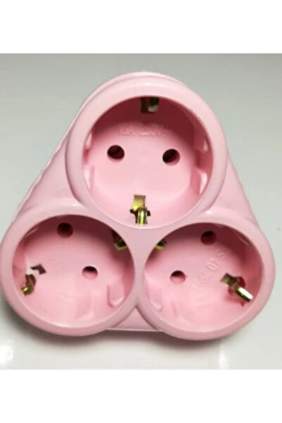 UFORU Pembe Renkli Üçlü Golyat Grup Priz