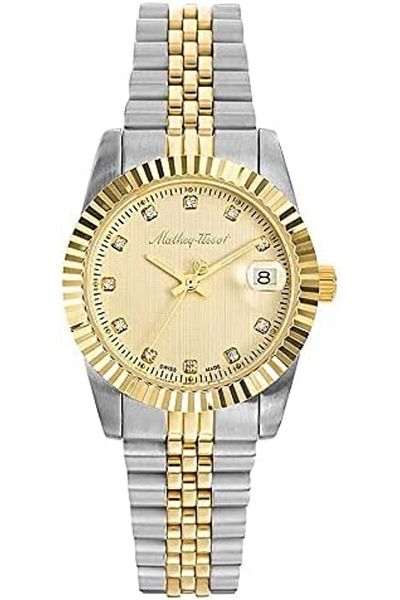 Mathey-Tissot Gold Dial Analog Watch for Women - D710BDI