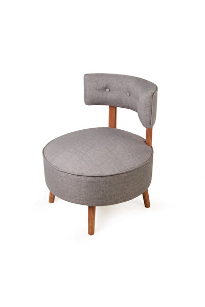 Just Home Yuvarlak Berjer - Gri - 71x64x64 cm