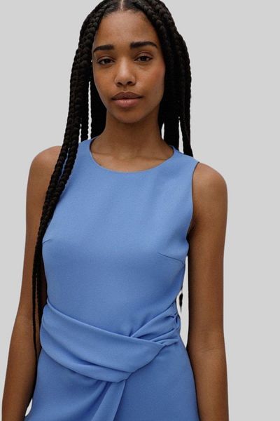 HUGO Regular Fit Women's Dress Navy Blue