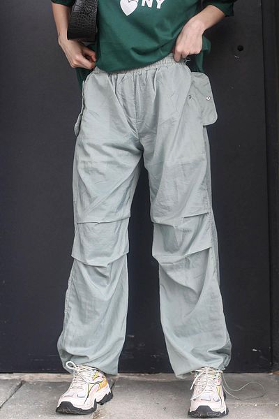 Madmext Mint Green Parachute Jogger Women's Trousers Mg1726