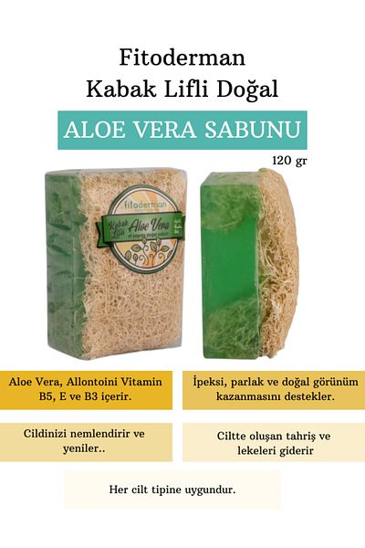 Fitoderman Aloe Vera Soap - Pumpkin Fiber and Moisturizer, Skin Tone Balancing