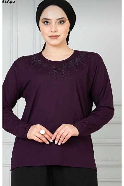 Nacar Anne likralı taşlı desenli penye (işlemelerde farklılıklar görülebilir)