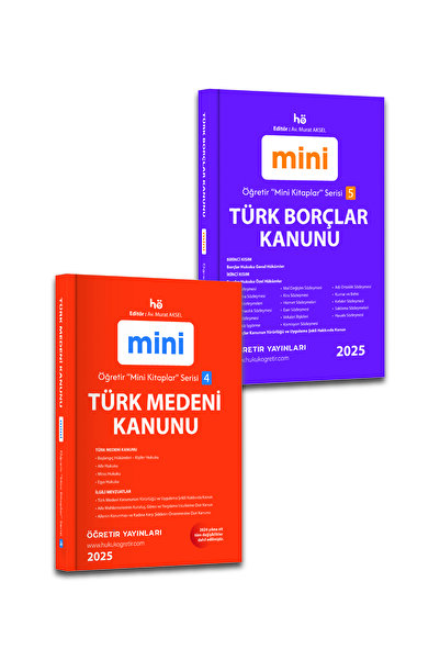 hukuk öğretir Türk Medeni Kanunu - Türk Borçlar Kanunu - Şubat 2026 - 2' Li Set - Hukuk Fakültesi - Avukat