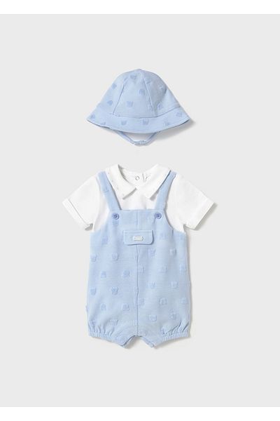 MAYORAL Newborn Baby Boy Rompers Set with Hat