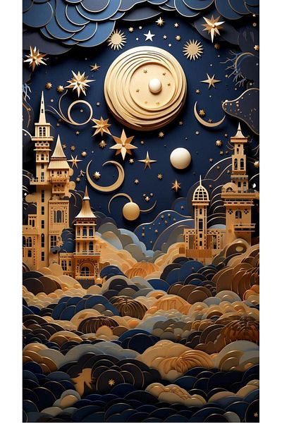 pixartsanat Motif Starry Sky Pixart Art Diamond Mosaic Painting 40X60