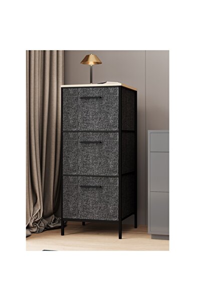 eportatif 3 Çekmeceli Çok Amaçlı Dolap Büyük Boy Komodin Sehpa