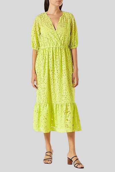 HUGO Women's Dress Yellow