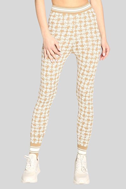 BOSS Kadın Slim Fit Tayt Bej