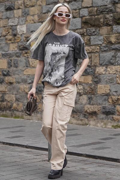 Madmext Bej Cep Detaylı Kargo Pantolon Mg1602