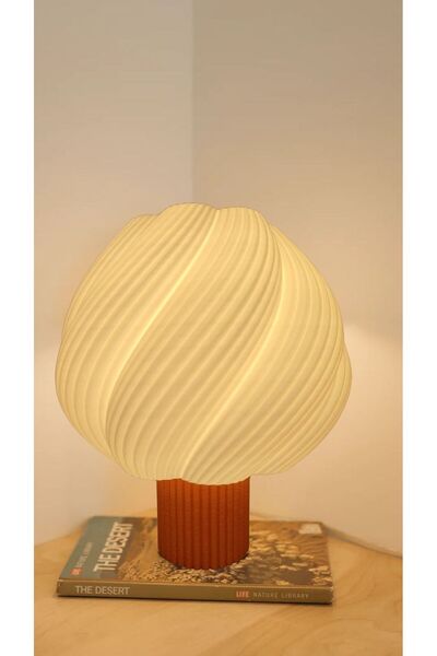 decory Creamy Modern Design Red Lampshade (Plastic)
