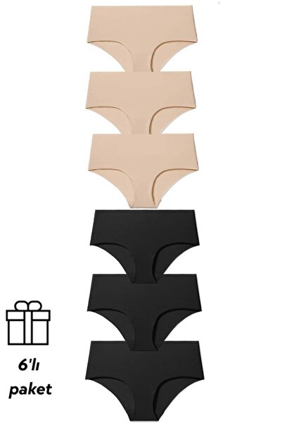 Papatya 1851 6-pack talie înaltă Alt Underwear laser croială efect modelator chiloți