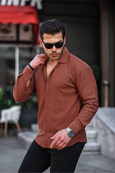 Tasarım Ανδρικό πουκάμισο από κοτλέ βαμβάκι