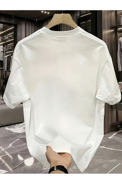 Mythologie T-Shirt White Kittens - Κοντό μανίκι με στάμπα Oversize Crew Neck