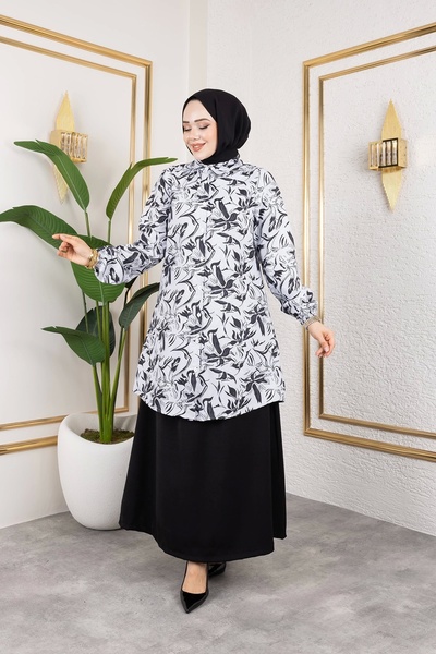 Nevayla Moda Skirted Double Suit - Black / T0106