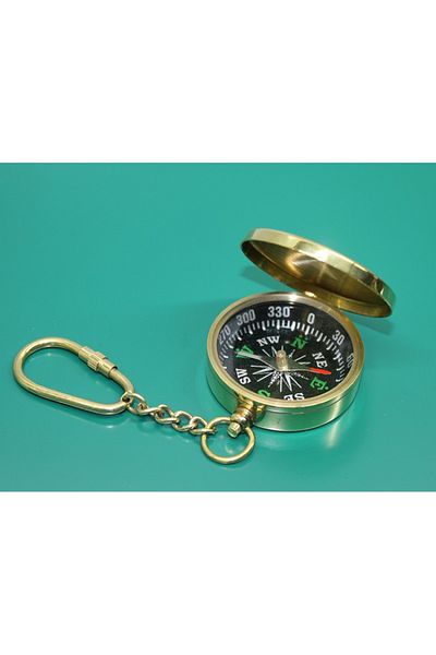 leyla sanat sanata yeni bir bakış açısı Brass Compass Keychain Model 2 24242438950