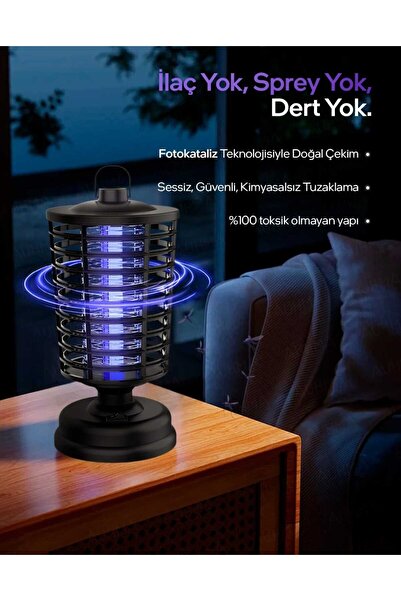 auhma ROSE TEKNOLOJİ 3.6-4W 600-800V ASKILI KOKUSUZ SESSİZ CIZ SİVRİSİNEK ÖLD...