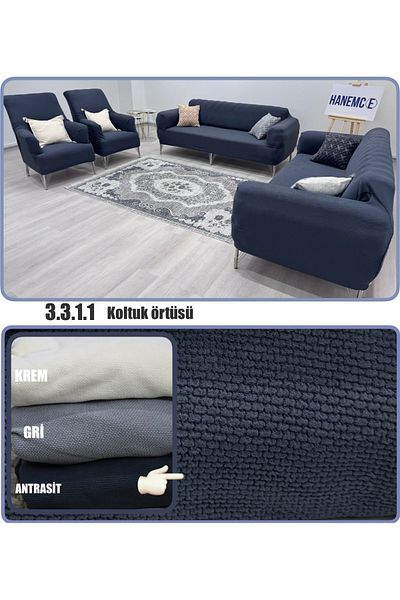 HaNemCe 3.3.1.1 Husă pentru scaun Husă pentru scaun Set de huse pentru canapea din material textil de casă