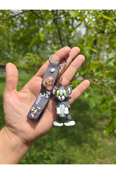 MODAM DENSTINY Amazed Tom and Jerry 3D Silicone Couple Keychain, Lover Keychain and Bag Accessory