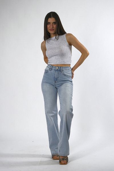 ABBRA Women's Cotton Straight Fit Jean Pants