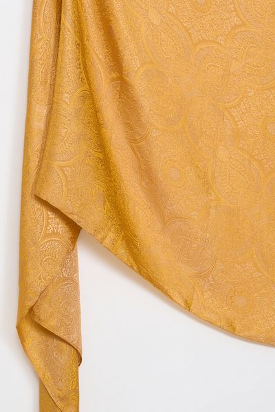 Mooncorn Vera Pattern Shine Line Shawl Mink-Mustard