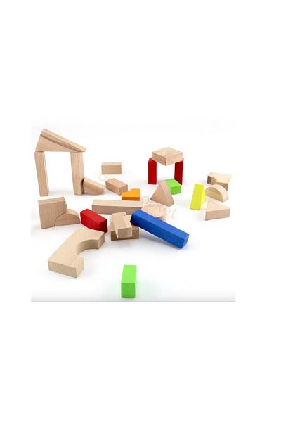 toysclub هاماها YD-121 مكعبات خشبية ملونة 30 قطعة