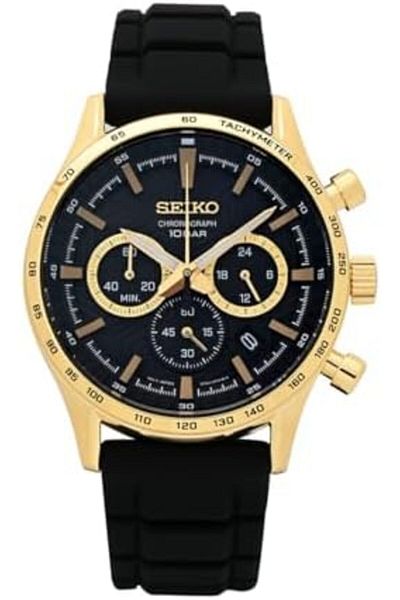 Seiko Men's Analogue Quartz Watch with Silicone Strap SSB446P1