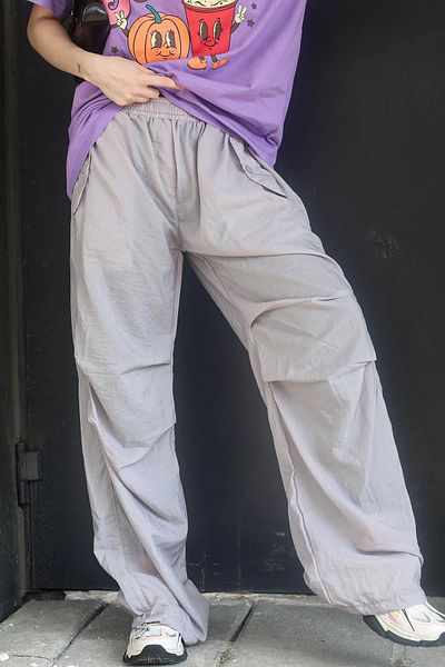 Madmext Gefärbte graue Parachute Jogger Damenhose Mg1726