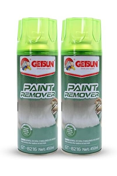 GETSUN بخاخ مزيل الطلاء GT-8216 سعة 450 مل - فعال للسيارات والدراجات والأسطح المعدنية - قطعتان
