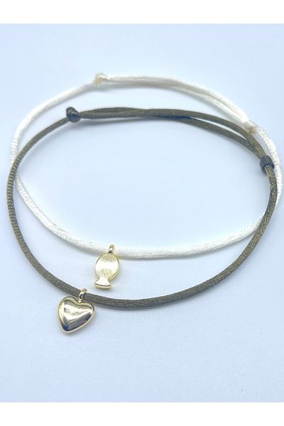 Concept HuBuTU 2 Pieces Minimal Silk Satin Flush Rope Anklet Set